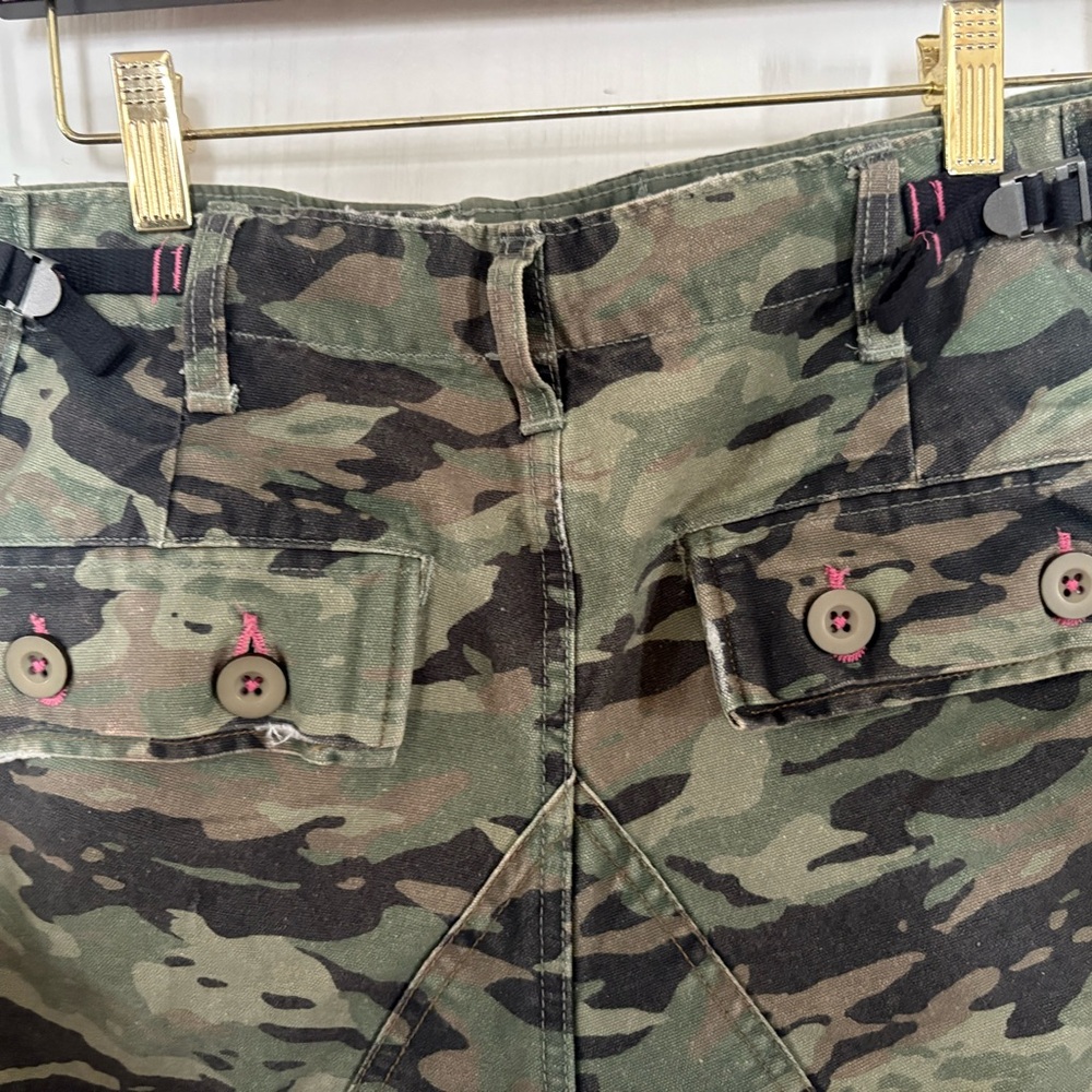 Free People Camouflage Skorts with Pink Details